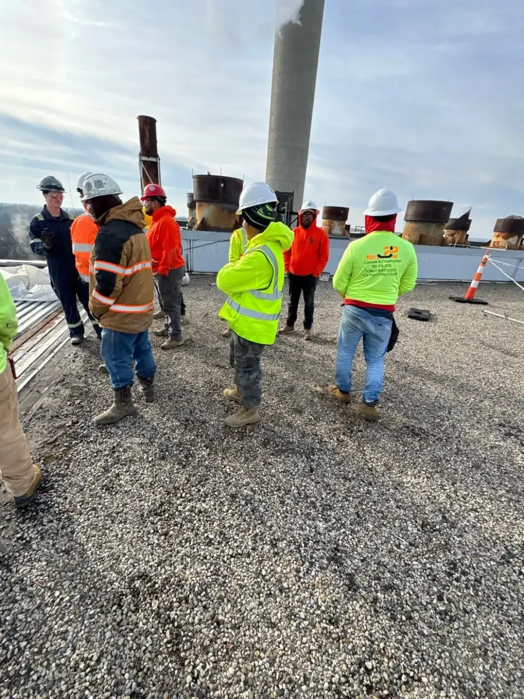 Tarping and dry-in on a Martinsville commercial roof